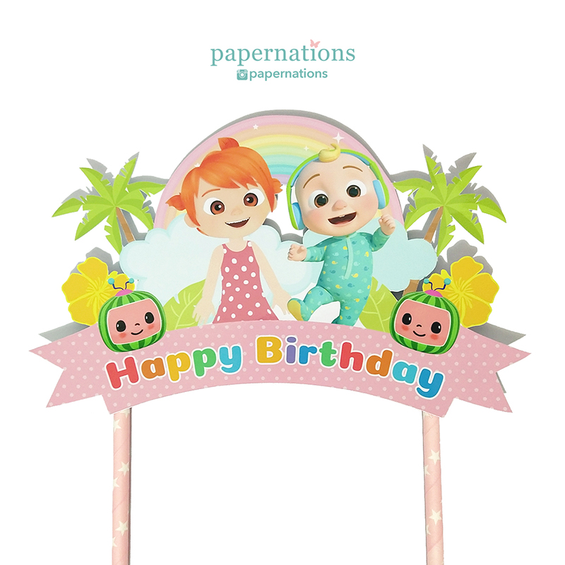 Party Propz Cocomelon Cake Topper - Happy Birthday Cake Topper, Cake Topper  Decoration Cake Topper Price in India - Buy Party Propz Cocomelon Cake  Topper - Happy Birthday Cake Topper, Cake Topper