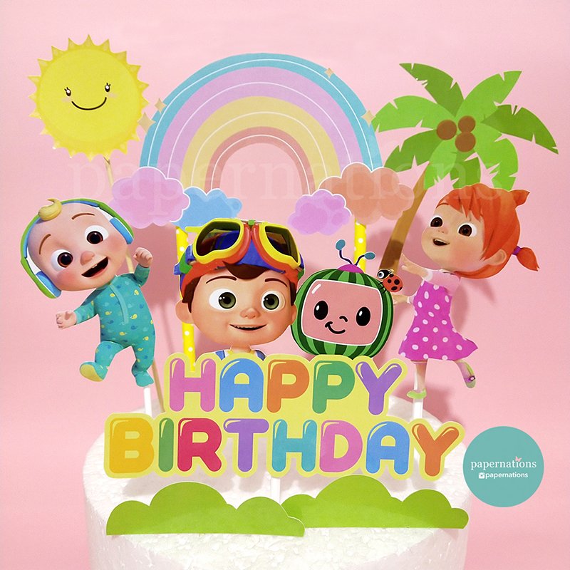 Cocomelon Edible Cake Image Topper - can be personalised! - The Monkey Tree