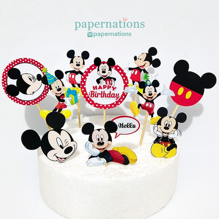 Mickey Mouse Cupcake Toppers